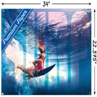 Zidni plakat za surfanje pod vodom s gumbima, 22.375 34