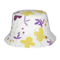 Modni šešir-Panama s cvjetnim ilustracijama, tiskani papiri, reverzibilni šešir-Panama za golf, ribolov, plažu na otvorenom