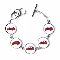 Geometrijski klasični automobili Crveni obris Narukvice lanac šarm narukvica nakit