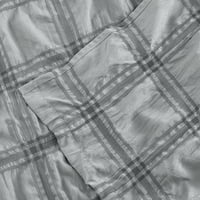 Elegantna domaća karirana zavjesa od gingama s reljefnom teksturom od pletene zavjese dizajnerske tkanine za tuširanje 70 mn 72 Mn
