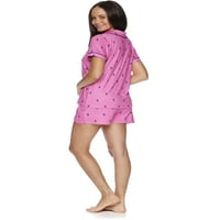 S. Polo ASN. Ženski gornji dio s ovratnikom i kratke hlače, pidžama Set od 2 komada