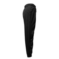 Ženske hlače u donjem rublju, ženske Ležerne široke rastezljive hlače za brzo sušenje s džepovima, odjeća u crnoj boji