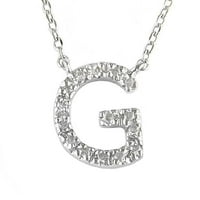 Ogrlica za srebrni dijamantni dijamant početna g ogrlica