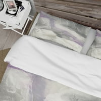 Dizajnerski set pokrivača za poplune za vikendicu akvarel u minimalističkim ljubičastim tonovima