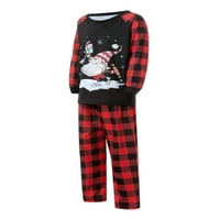 Božićni set odjeće za spavanje za roditelje i djecu, gornji dio, hlače, pidžama