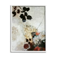 Različite moderne cvjetne siluete Sažetak grafička umjetnost bijela uokvirena umjetnička print zidna umjetnost