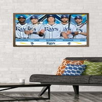 Tampa Bay Rays - plakat zida tima, 22.375 34 uokviren