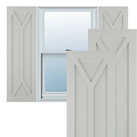 Ekena Millwork 15 W 65 H True Fit Pvc San Carlos Misijski stil Fiksni nosači, Hailstorm Grey