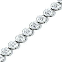 Imperial 14K bijelo zlato 1 4CT TDW Dijamantni naglasak Link Riviera ogrlica za žene