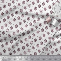 Tkanina Od rajonskog krepa s točkicama i snježnim pahuljicama s cvjetnim printom za šivanje širine dvorišta