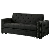 Namještaj američke prijelazne posteljine Lucille futon sofa, siva