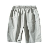 Muške kratke hlače za planinarenje, kampiranje, putovanja sive, muške rastezljive brzosušeće teretne kratke hlače za planinarenje,