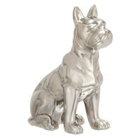 Srebrna keramička figurica psa boksača iz mumbo-a