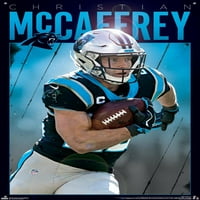 Carolina Panthers - plakat Christian McCaffery Wall s Pushpinsom, 22.375 34