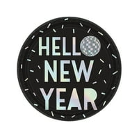 Novogodišnje disko -lopte ploče za večeru papira, zabave, novogodišnje