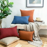 Klasični tkani teksturirani Debeli Jednobojni Karirani jastuk serije jastuka za bacanje, 12 20