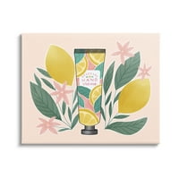 Citrusno bilje botaničko i Cvjetno slikarsko slikarstvo zamotano platno tiskanje zidne umjetnosti