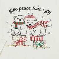 Vrijeme za odmor djevojke božićna grafička majica s dugim rukavima i ispisana odjeća za noge, 2-komad, veličine 4-18