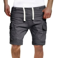 Muške ljetne Ležerne obične kratke hlače s džepom na Vezici i gumbima, kratke hlače Napomena, kupite jednu ili dvije veličine veće