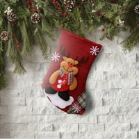 Modne božićne čarape, Poklon vrećica za ukrašavanje božićnog drvca, blagdanski pokloni