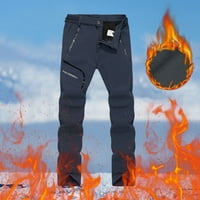 Muške hlače za planinarenje u punoj boji, Radne hlače otporne na vjetar, tople hlače s džepovima, hlače za fitness na otvorenom