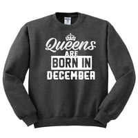 Majica sa grafičkim po cijeloj površini Queens are Born in December iz Humor Unise, Heather Black, 3XL