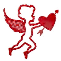 17 Osvijetljeni crveni kupid sa srcem Valentinovo prozorsko ukras