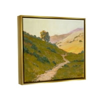 Studell Ogroman ruralni pejzažni put Pejzažno slikanje zlatni plutač uokviren umjetnički print zid umjetnosti