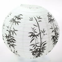16 kineski japanski crno-bijeli bambusov papirni fenjer dekor svadbene zabave 20105
