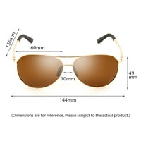 Polarizirane sunčane naočale s opružnim šarkama sa zlatnim okvirom i lećama u čajno smeđoj boji za UV zaštitu