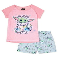 Pidžama Set s košuljom i kratkim hlačama za djevojke iz Ratova zvijezda, komad po komad, veličine 4-12