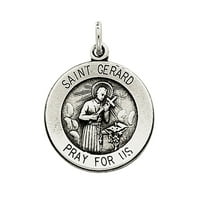 Vintage medalja St. Gerard od čistog srebra na kabelskom lancu