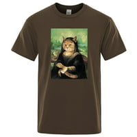 Smiješno mačka muška majica pamuk prevelika prozračna majica Odjeća ljetne udobne Hip Hop majice