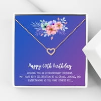 Anavia Happy 60ST Birthday Pokloni od nehrđajućeg čelika modna ogrlica za rođendan Nakit za rođendan, rođendanski poklon za baku-