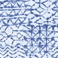 McKenzie plavi geometrijski uzorak 4-dijelni set vrhovnih kolekcija