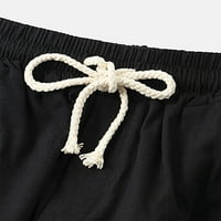 Muške proljetne jednobojne uske kratke hlače od pamuka i lana