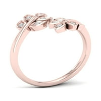 1 10-karatni dijamant od 10-karatnog ružičastog zlata modni prsten