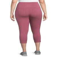 Terra & Sky Women's Plus Size Capri gamaša, 2-pack