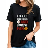 Cool grafičke majice za žene Mali brat i najveći obožavatelj bejzbolske utakmice - top kratkih rukava s jedinstvenim uzorkom