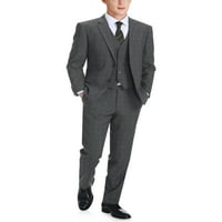 Muška odijela Redovito fit 3-komadiće karirano odijelo za muškarce Blazer prsluk hlače set