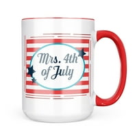 Gospođa 4. srpnja božićni kolačić šalica četvrti srpanj Amerika sa zvjezdanim prugama poklon za ljubitelje kave i čaja