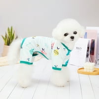 Pidžama za pse BBC udobna lagana pamučna odjeća za pse širokog kroja za vanjsku zelenu 2 inča
