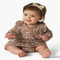 Moderni trenuci Gerber Baby Girl haljina i odjeća za odjeću za naslovnice pelena, 2-komad, veličine 0 3- mjeseci