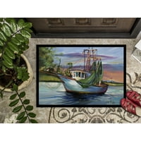 Carolines Treasures JMK1059JMAT Vrata mat Jeannie Shrimp Boat, mat kuće ili na otvorenom, mat pozdrav 36 L x