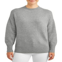 Ženski pulover od tunike s imitacijom vrata u donjem dijelu