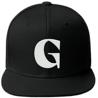 Klasična bejzbolska kapa od 3 inča s velikim slovima abecede, kapa s ravnim vizirom, vruće ružičasti crni šešir s crnim slovom u