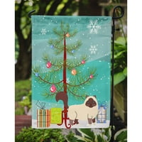 _4416 $ burmanska mačka s božićnim drvcem, zastava za vrt, mala, višebojna
