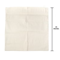 Osnove osnova jastuka, bijela, 18 ”18”, platna tkanina, zatvaranje patentnih zatvarača