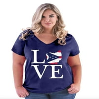 Obična je dosadna - Ženska majica s izrezom u obliku slova u obliku slova U, odgovara veličini - Zastava Ohaja