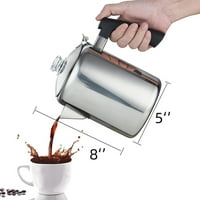 Klasični aparat za kavu od nehrđajućeg čelika s 8 šalica